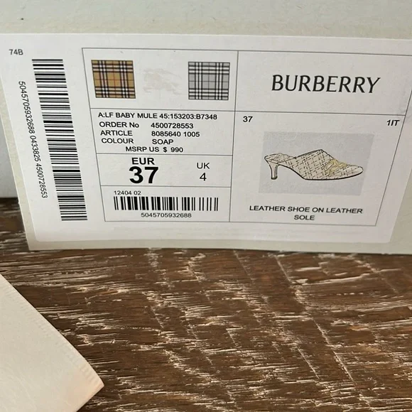 Burberry kitten heel size 37 New - Picture 5 of 11